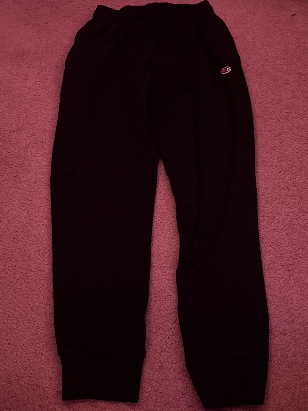 Champion Black Mens Sweatpants with Embroidered Logo - Picture 2 of 4